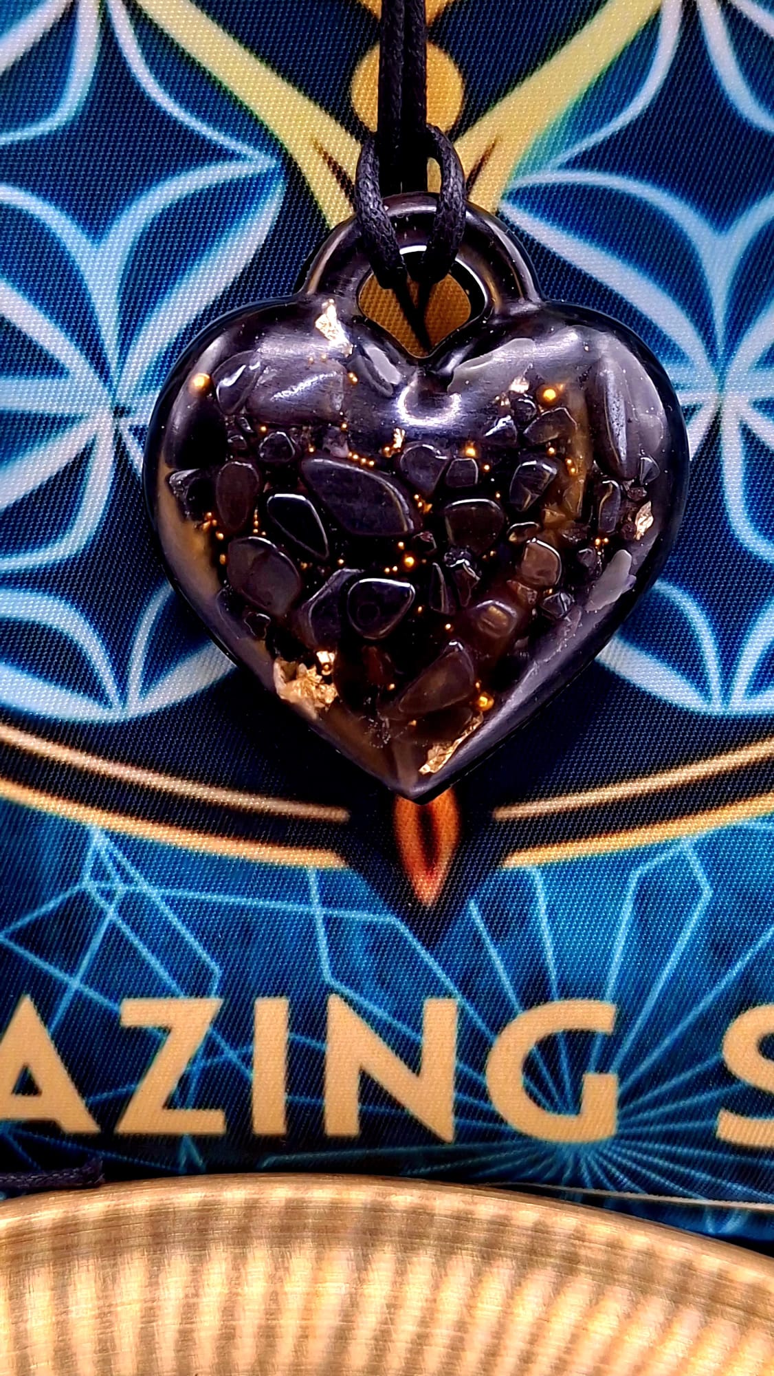 Medalion orgonic Black Heart Alchemy