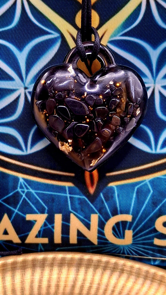Medalion orgonic Black Heart Alchemy