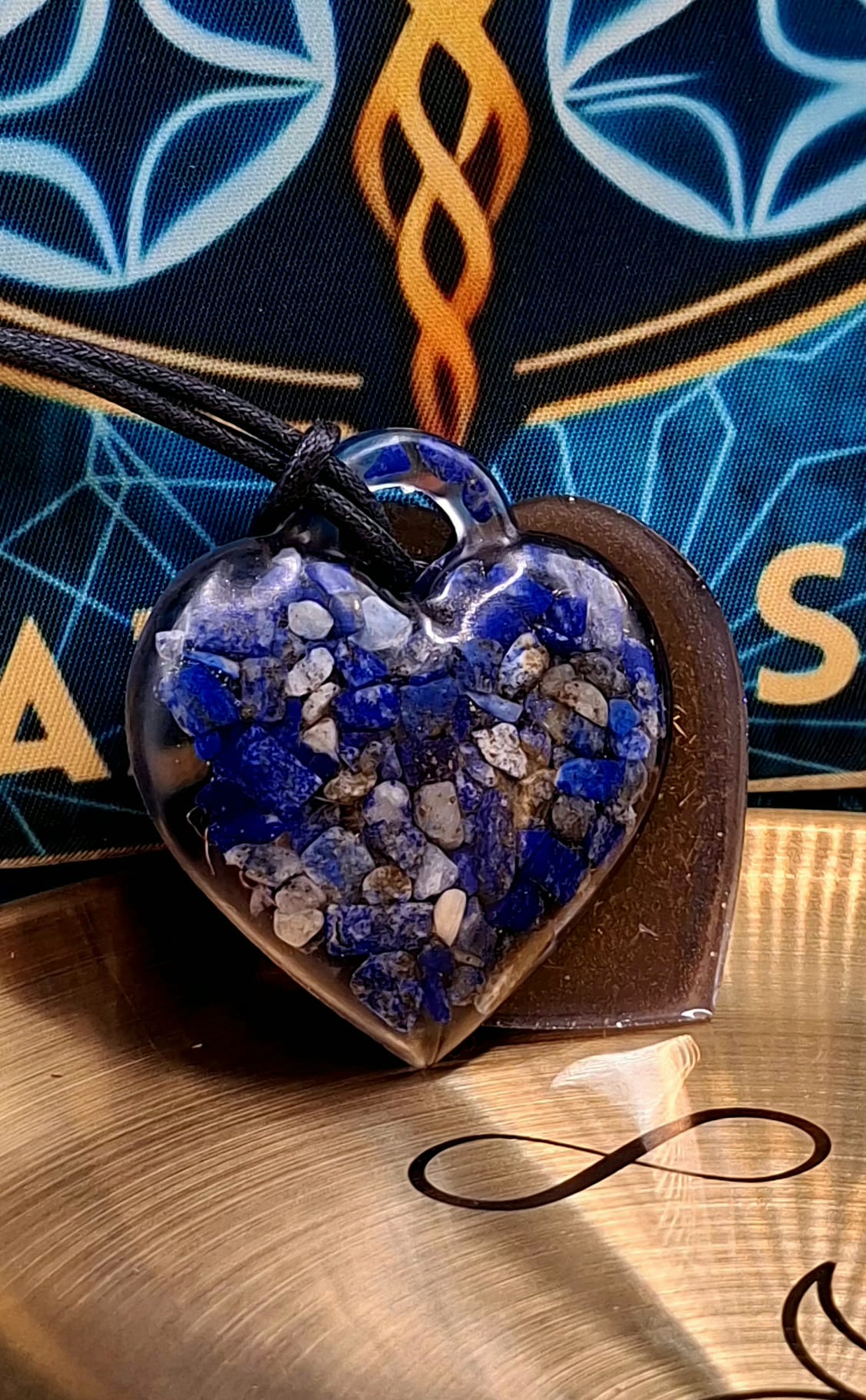 Medalion orgonic Blue Heart Alchemy