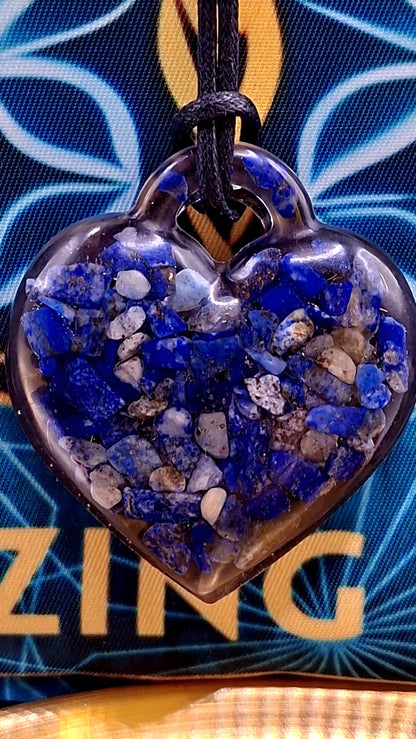 Medalion orgonic Blue Heart Alchemy